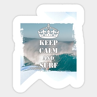 Keep Calm And Surf 55 - Summer Of Surfing Sticker